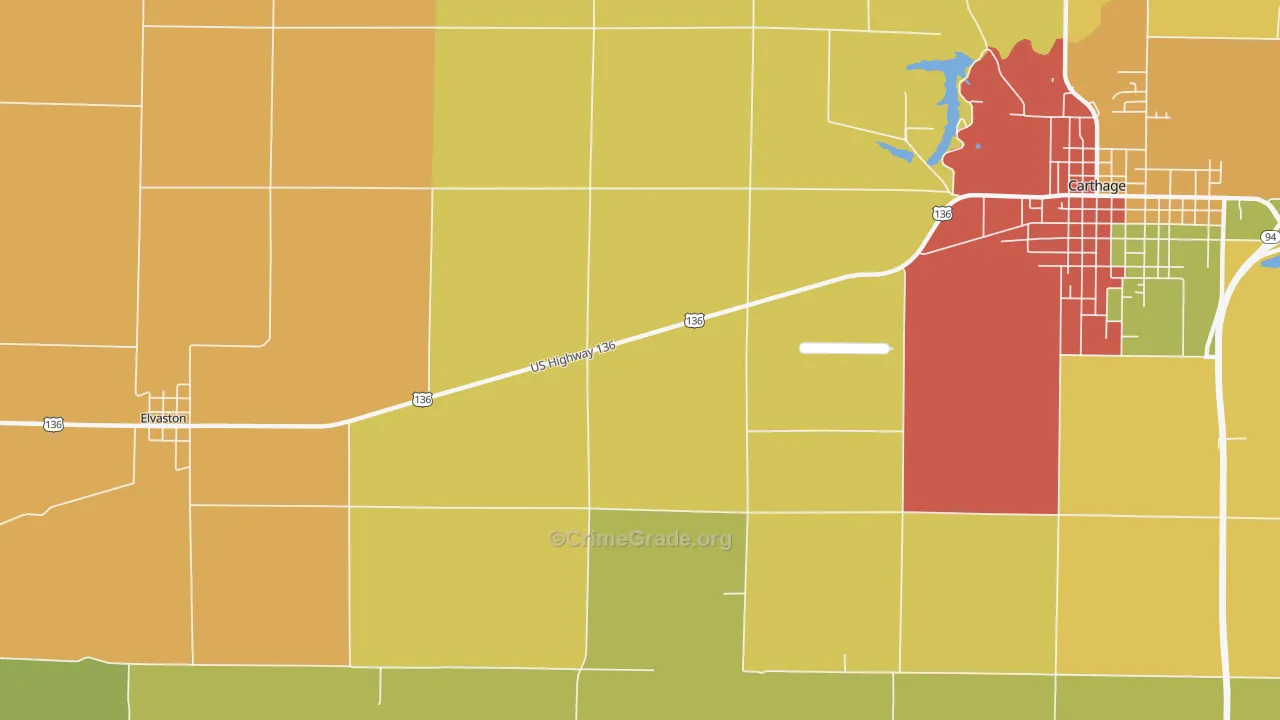 Adrian, IL Map of Drug-Related Crime Rates