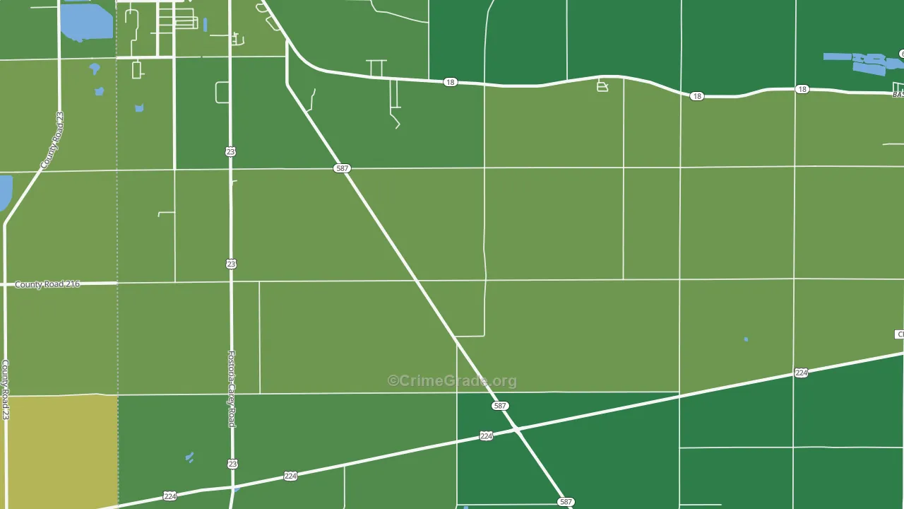 Adrian, OH Map of Drug-Related Crime Rates