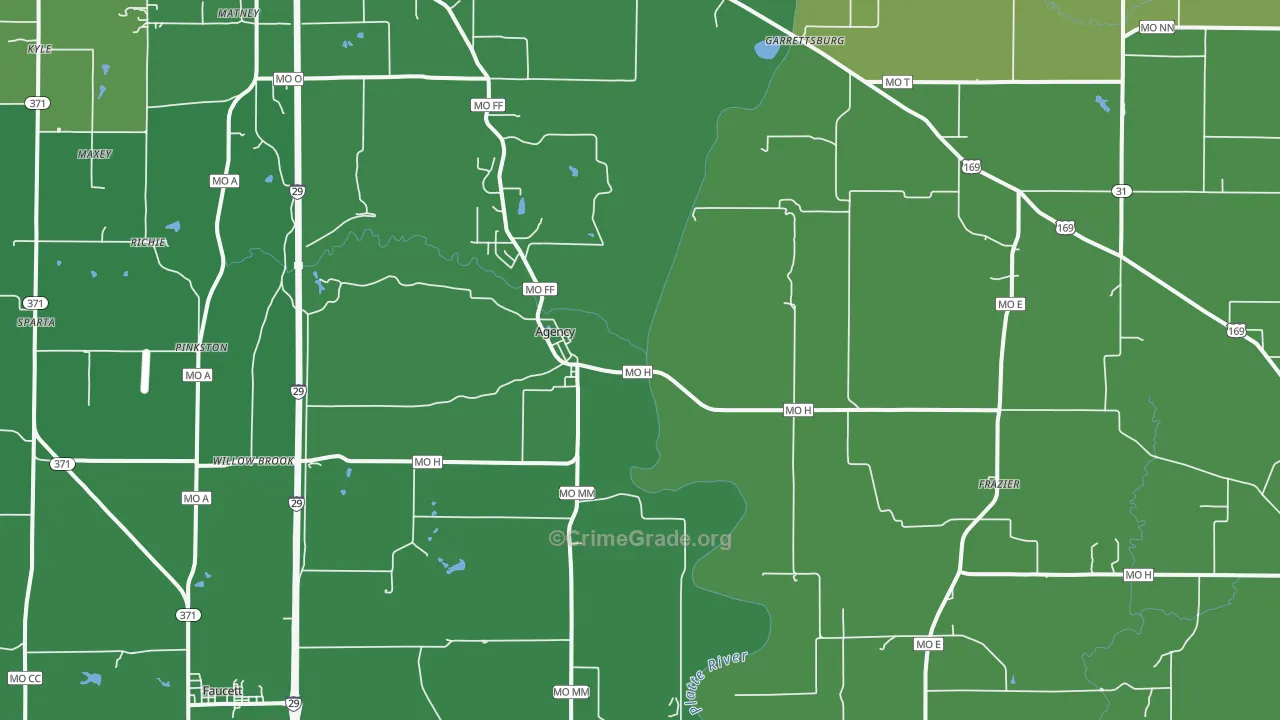 Agency, MO Map of Drug-Related Crime Rates