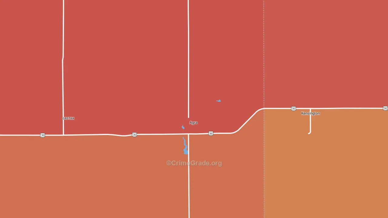 Agra, KS Map of Drug-Related Crime Rates
