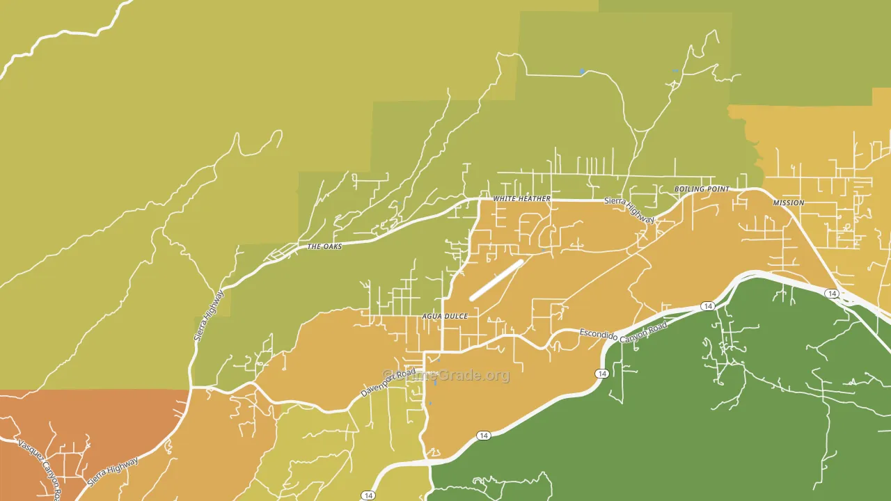 Agua Dulce, CA Map of Drug-Related Crime Rates