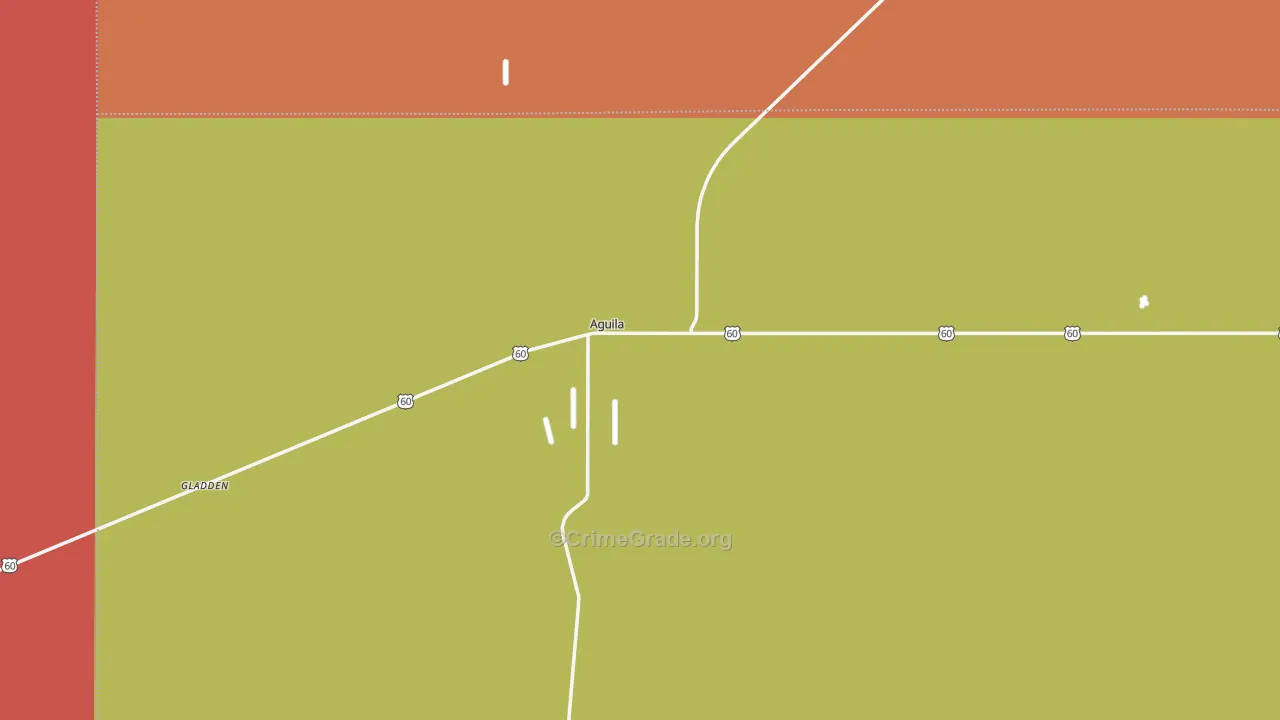 Aguila, AZ Map of Drug-Related Crime Rates