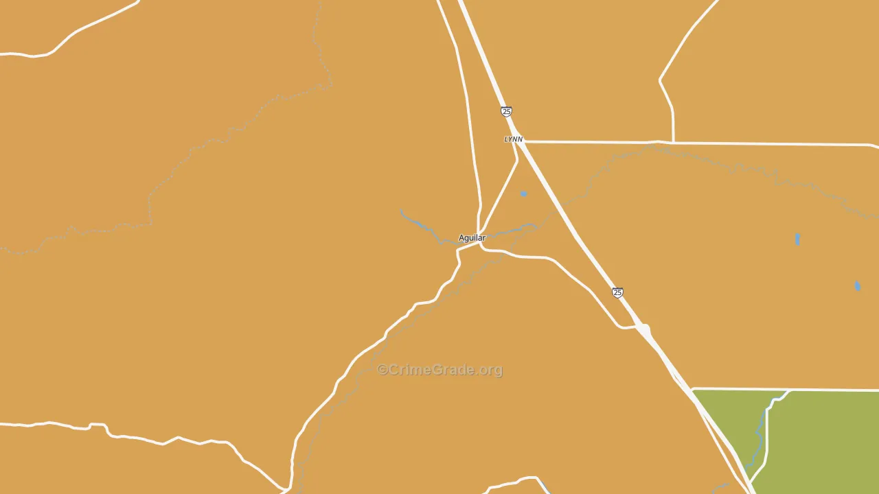 Aguilar, CO Map of Drug-Related Crime Rates