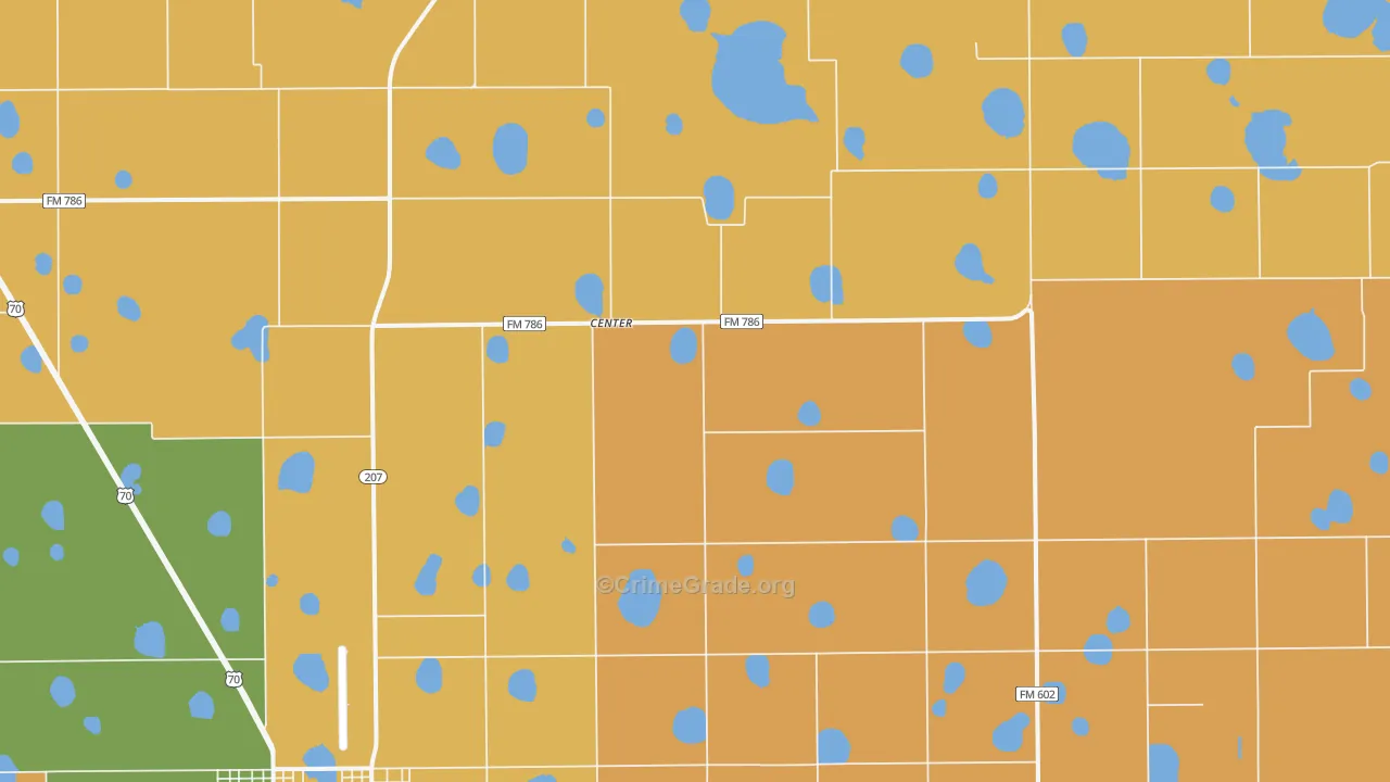 Aiken, TX Map of Drug-Related Crime Rates