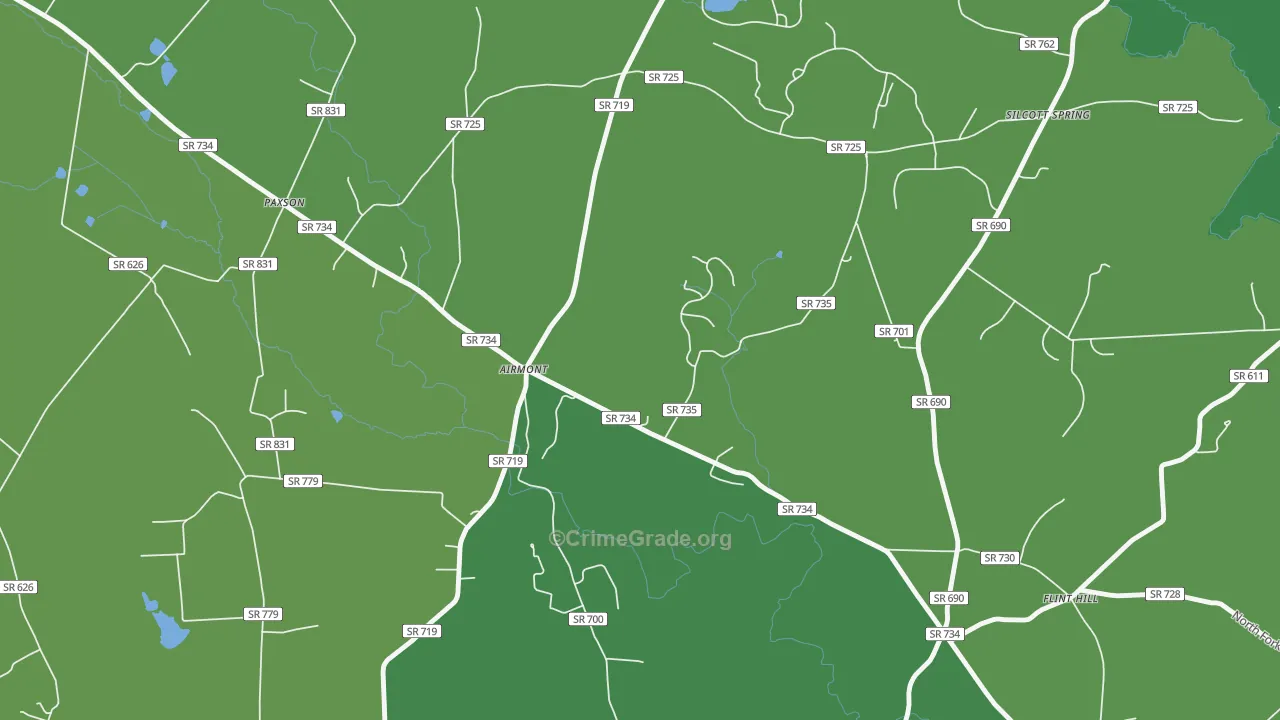 Airmont, VA Map of Drug-Related Crime Rates