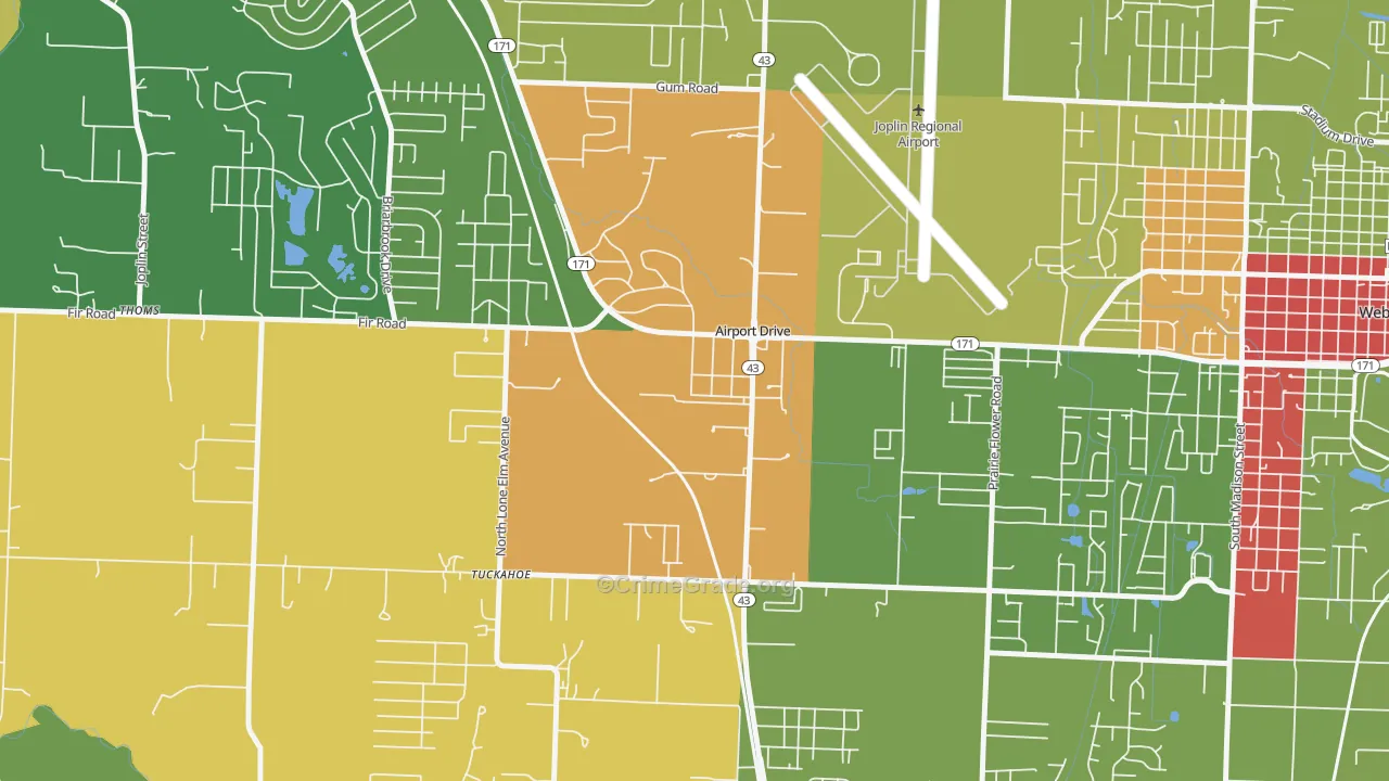 Airport Drive, MO Map of Drug-Related Crime Rates