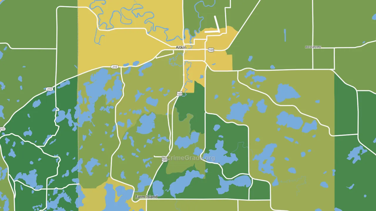 Aitkin, MN Map of Drug-Related Crime Rates