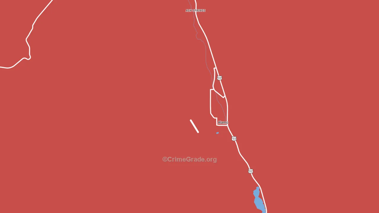 Alamo, NV Map of Drug-Related Crime Rates