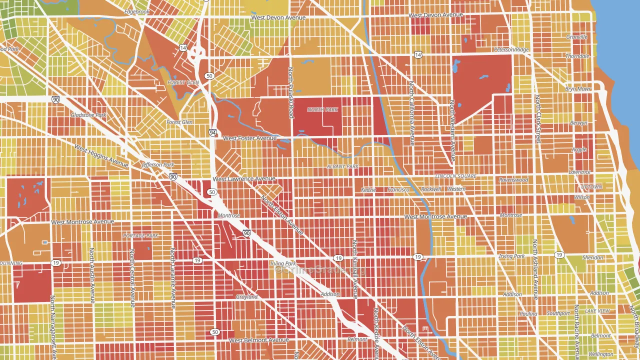 Albany Park, Chicago, IL Map of Drug-Related Crime Rates