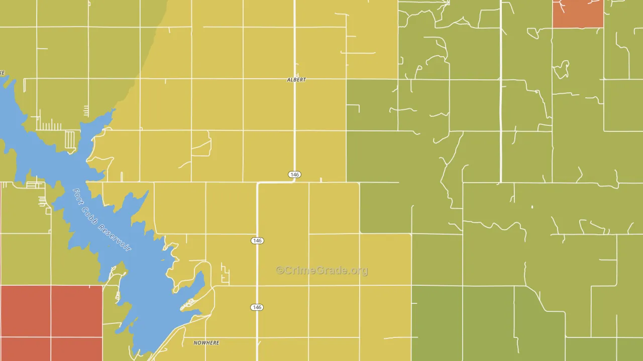 Albert, OK Map of Drug-Related Crime Rates