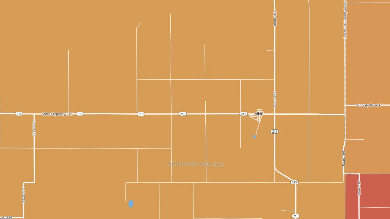 Albin, WY Map of Drug-Related Crime Rates