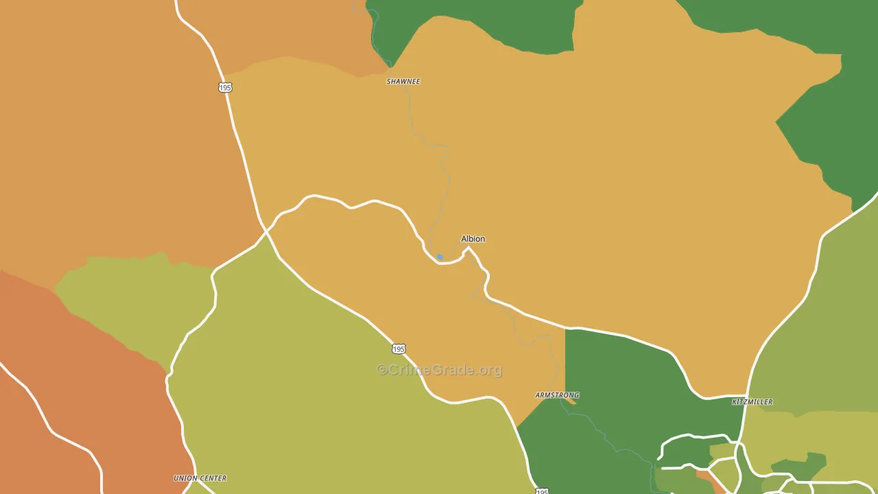 Albion, WA Map of Drug-Related Crime Rates