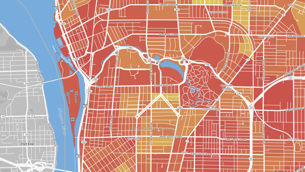 Albright, Buffalo, NY Map of Drug-Related Crime Rates