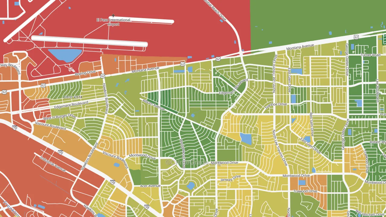 Album Park, El Paso, TX Map of Drug-Related Crime Rates