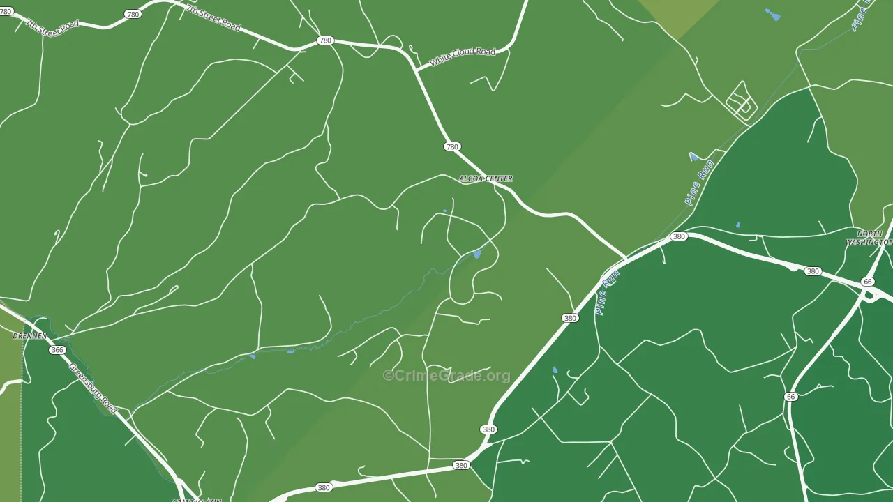 Alcoa Center, PA Map of Drug-Related Crime Rates