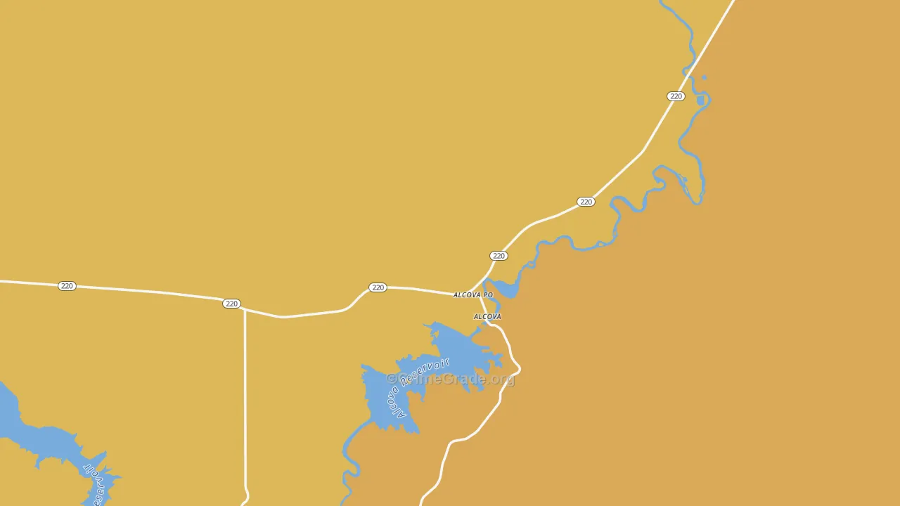 Alcova, WY Map of Drug-Related Crime Rates
