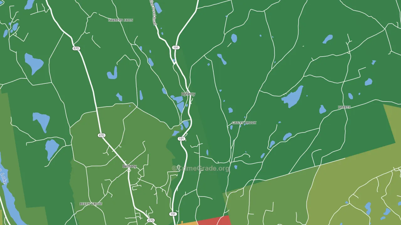 Aldenville, PA Map of Drug-Related Crime Rates