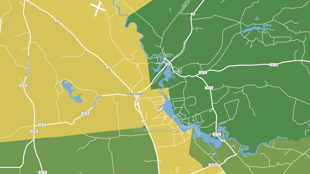Alder Creek, NY Map of Drug-Related Crime Rates