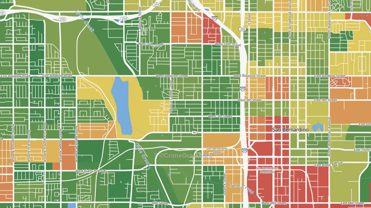 Alessandro, San Bernardino, CA Map of Drug-Related Crime Rates