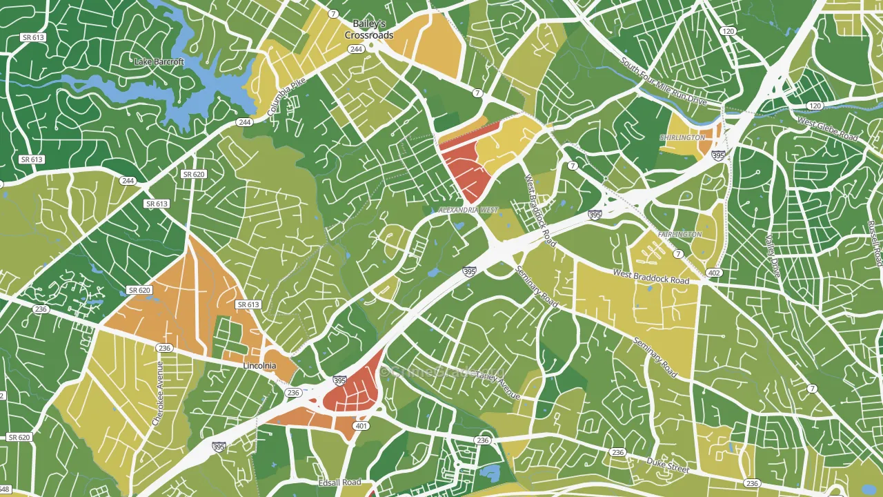 Alexandria Wrest, Alexandria, VA Map of Drug-Related Crime Rates