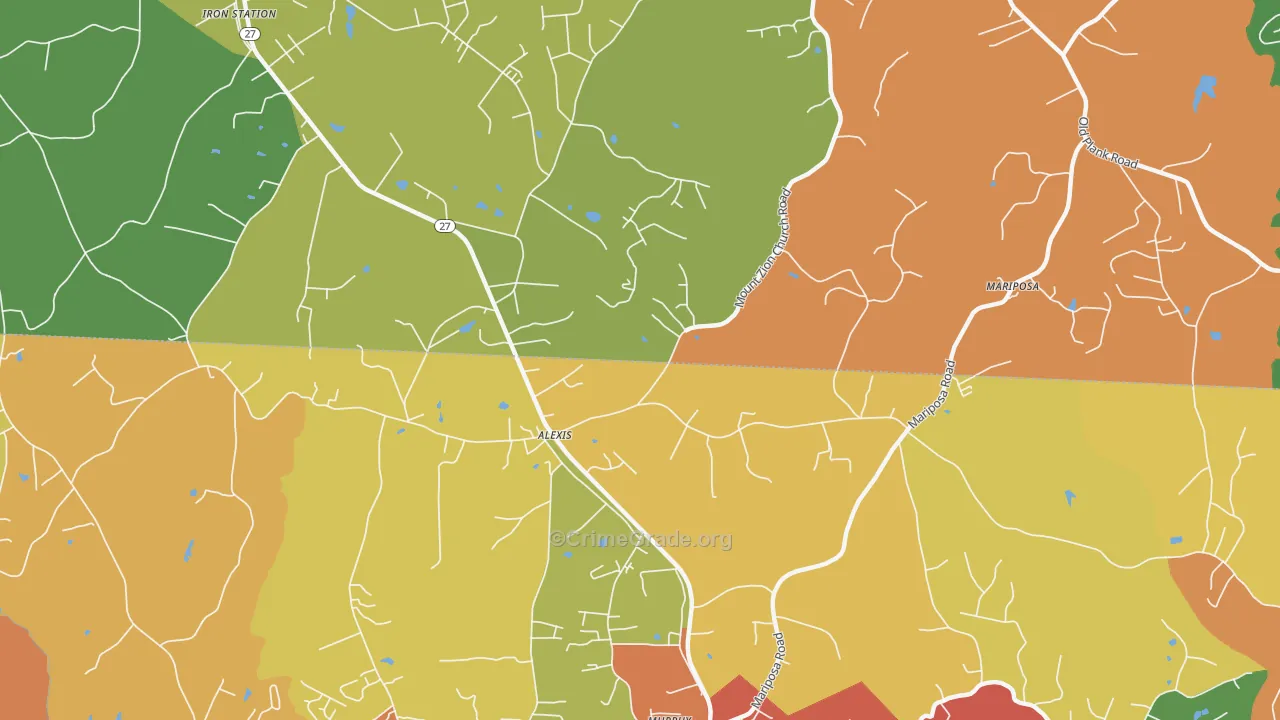 Alexis, NC Map of Drug-Related Crime Rates