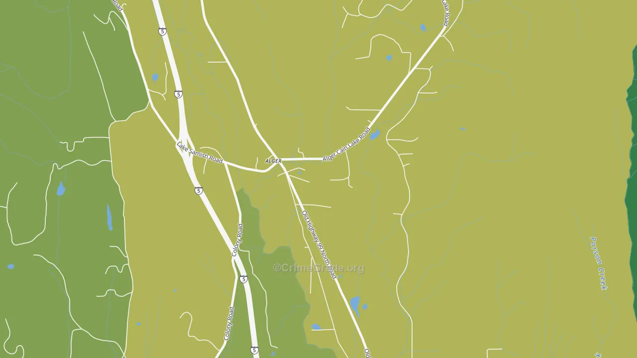 Alger, WA Map of Drug-Related Crime Rates