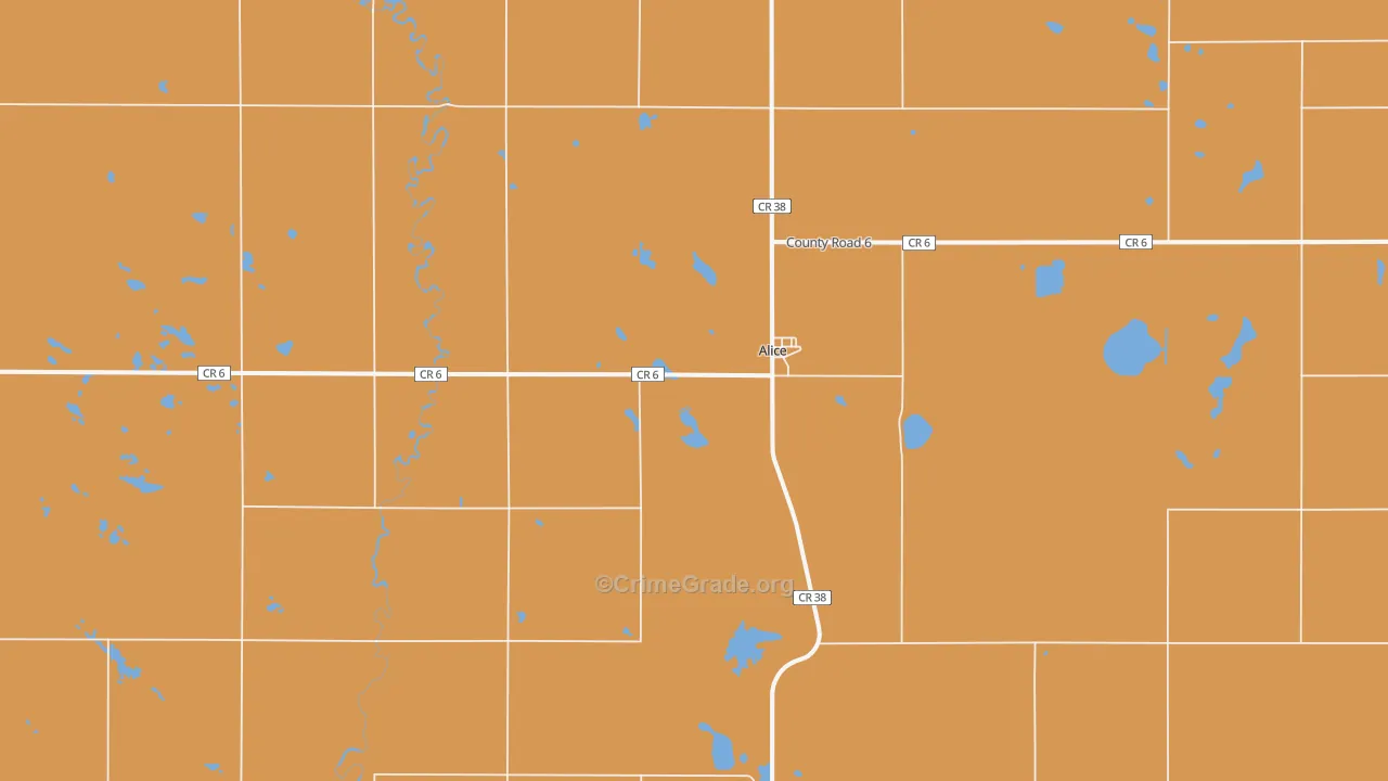 Alice, ND Map of Drug-Related Crime Rates