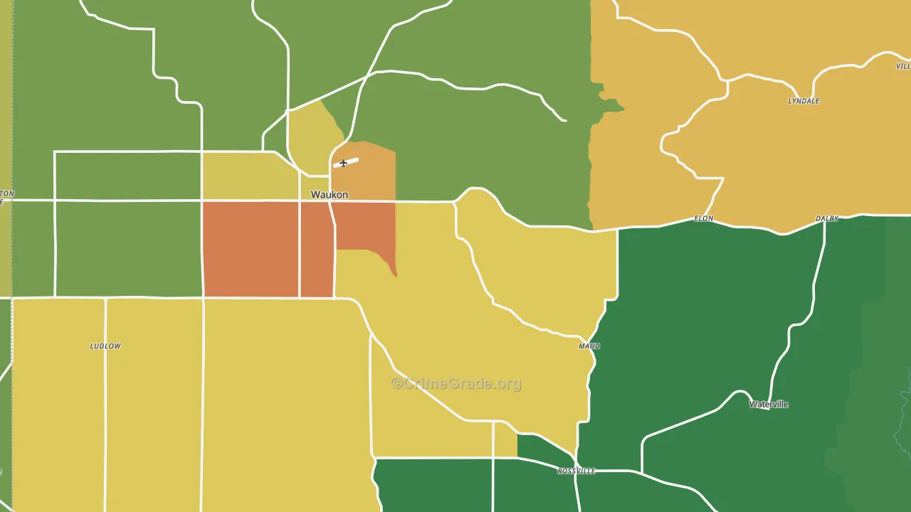 Allamakee County, IA Map of Drug-Related Crime Rates