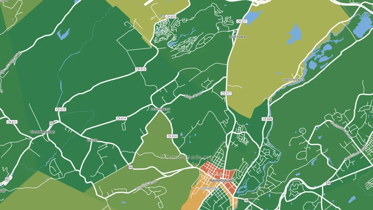 Allamuchy, NJ Map of Drug-Related Crime Rates