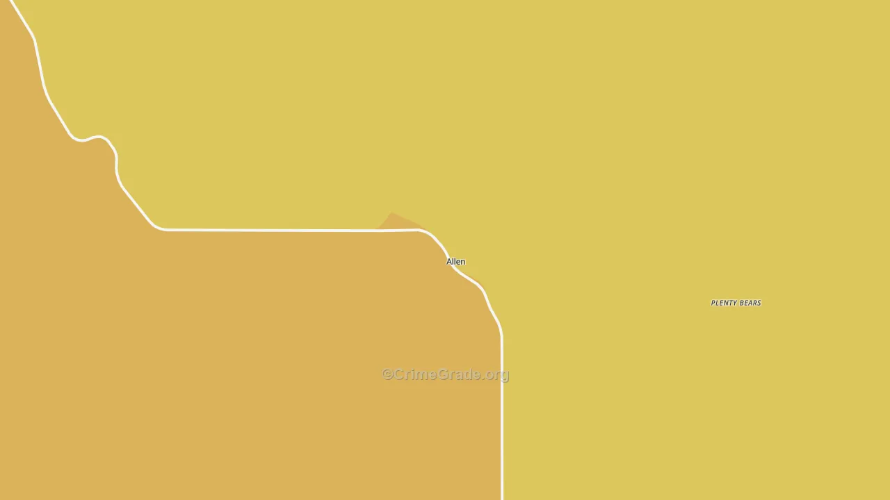 Allen, SD Map of Drug-Related Crime Rates