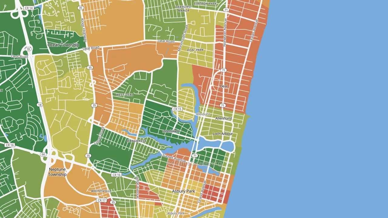 Allenhurst, NJ Map of Drug-Related Crime Rates