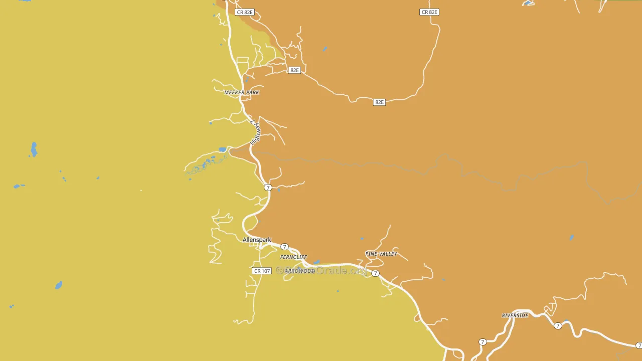 Allenspark, CO Map of Drug-Related Crime Rates