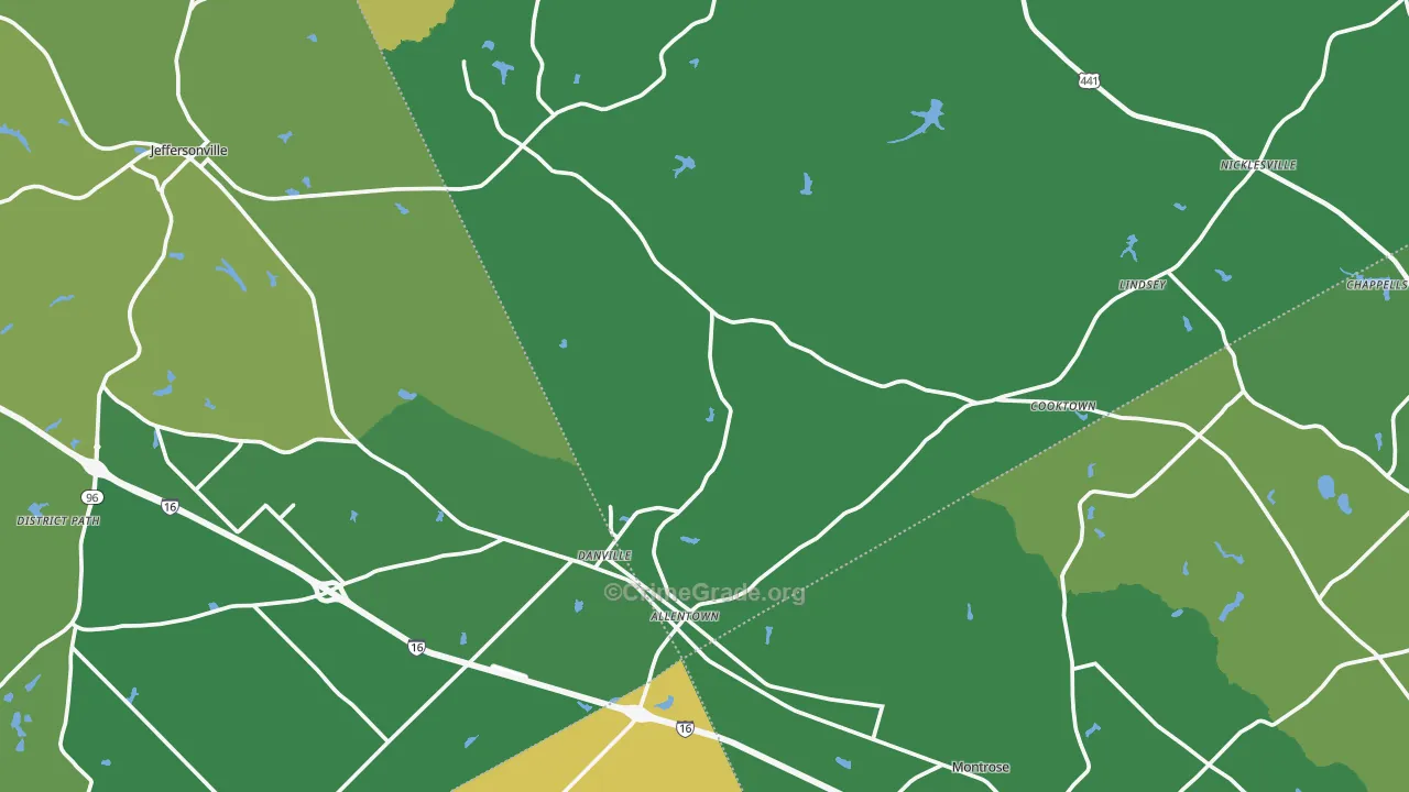 Allentown, GA Map of Drug-Related Crime Rates