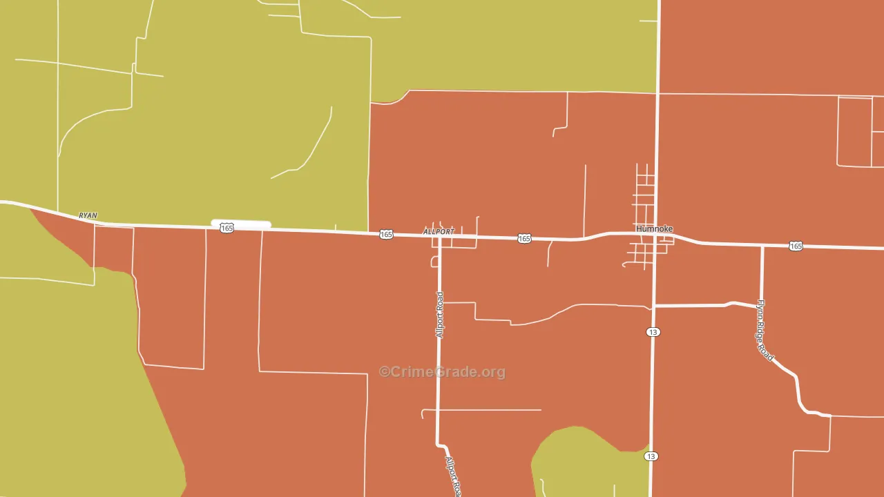 Allport, AR Map of Drug-Related Crime Rates