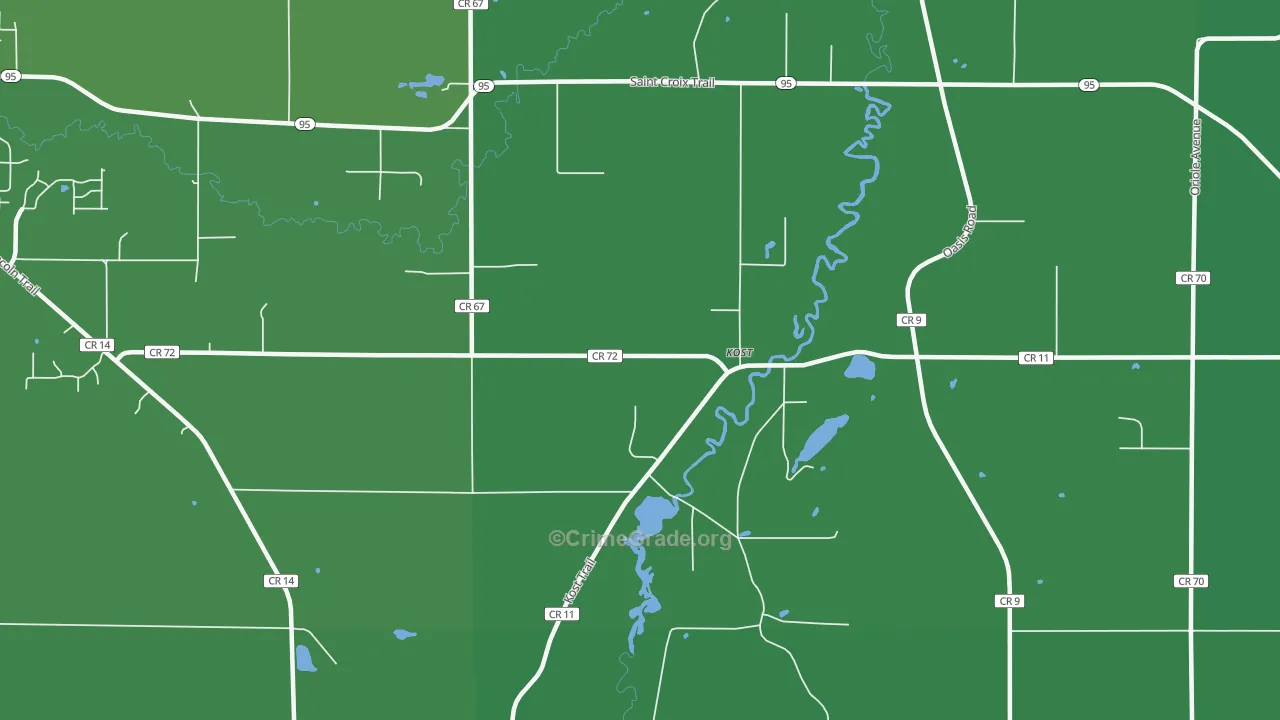 Almelund, MN Map of Drug-Related Crime Rates
