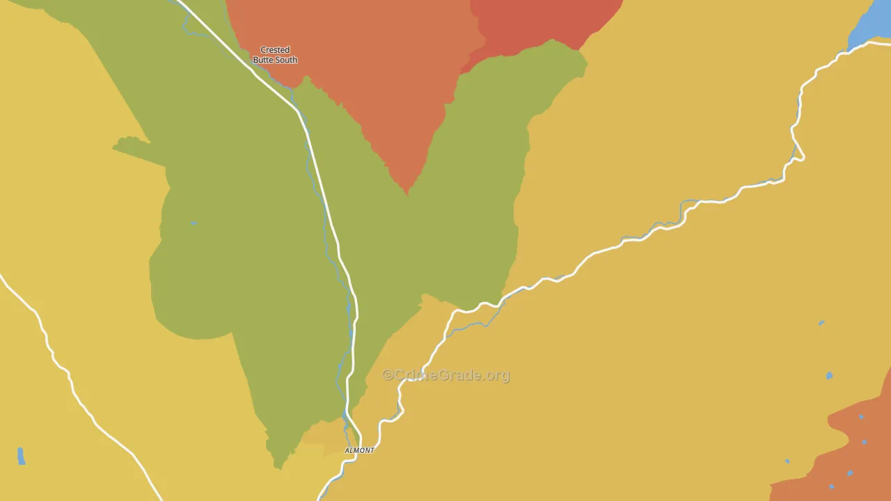 Almont, CO Map of Drug-Related Crime Rates