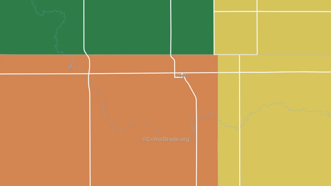 Alpena, SD Map of Drug-Related Crime Rates