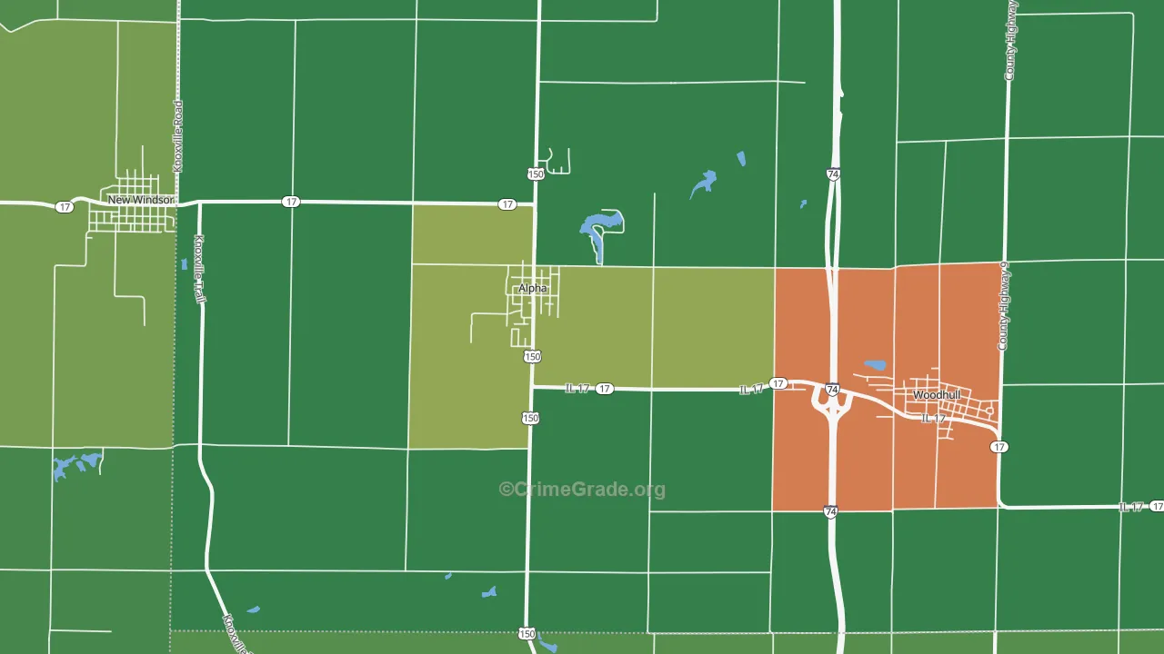 Alpha, IL Map of Drug-Related Crime Rates