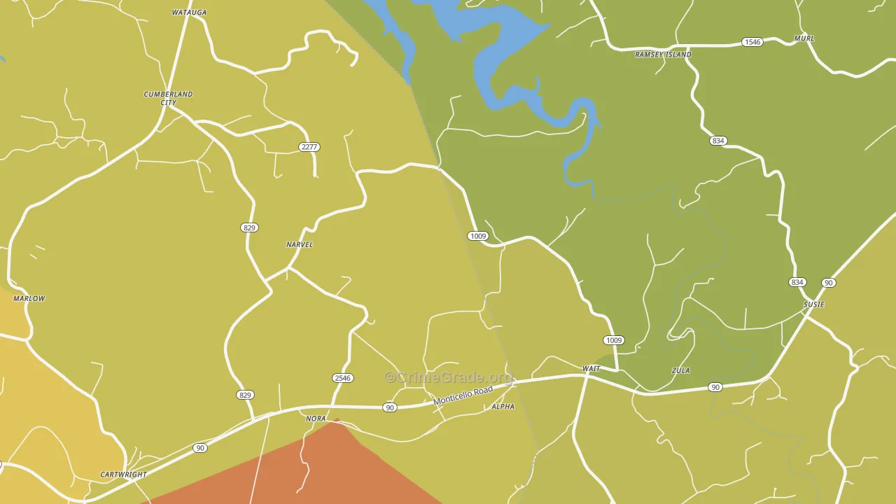 Alpha, KY Map of Drug-Related Crime Rates