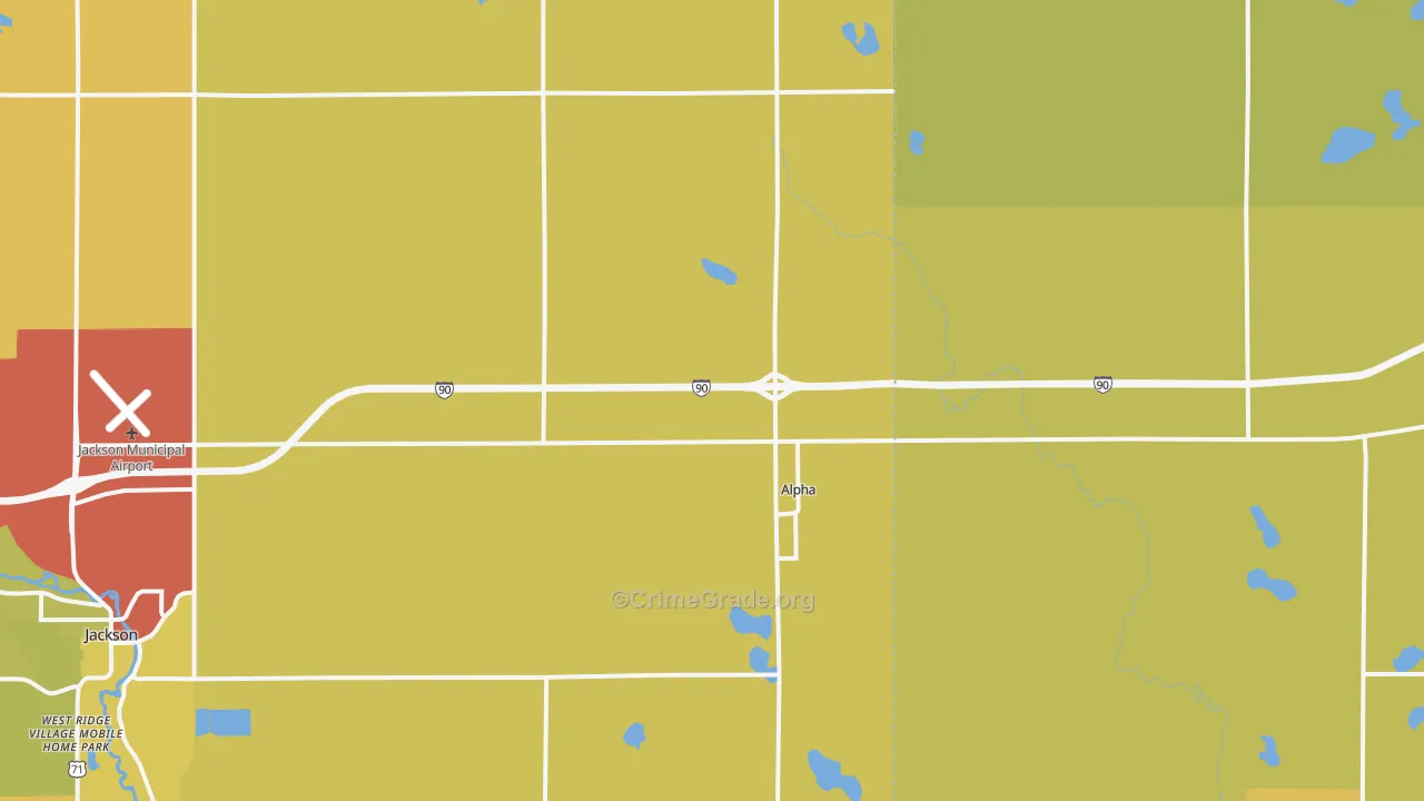 Alpha, MN Map of Drug-Related Crime Rates