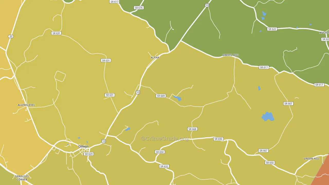Alpha, VA Map of Drug-Related Crime Rates