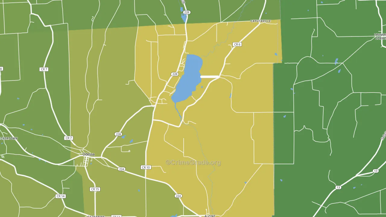 Alpine, NY Map of Drug-Related Crime Rates