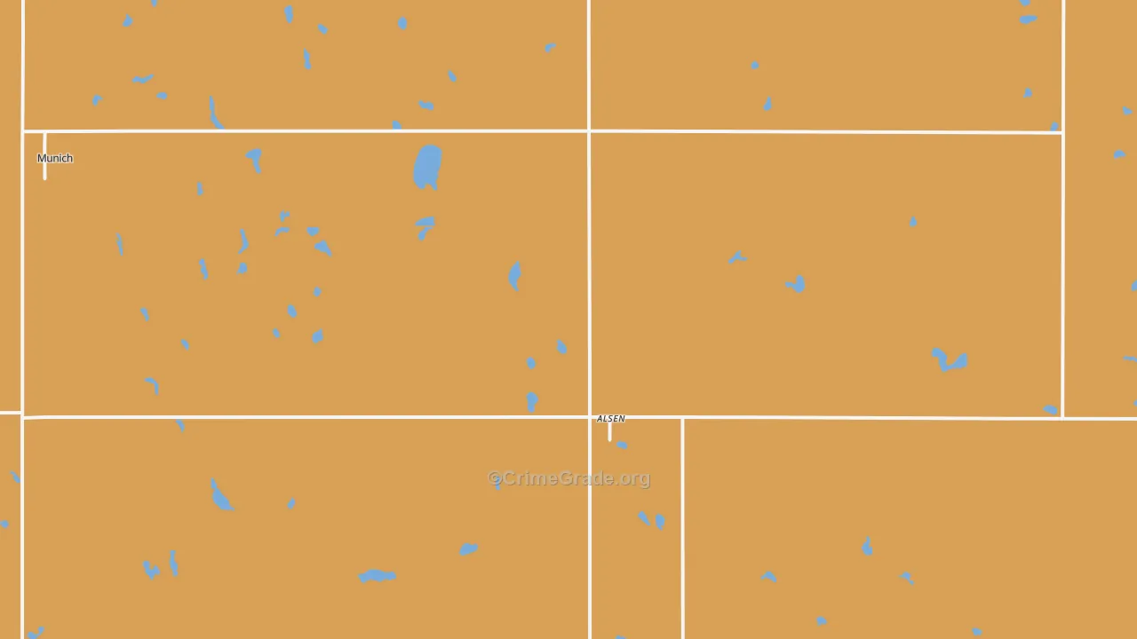 Alsen, ND Map of Drug-Related Crime Rates