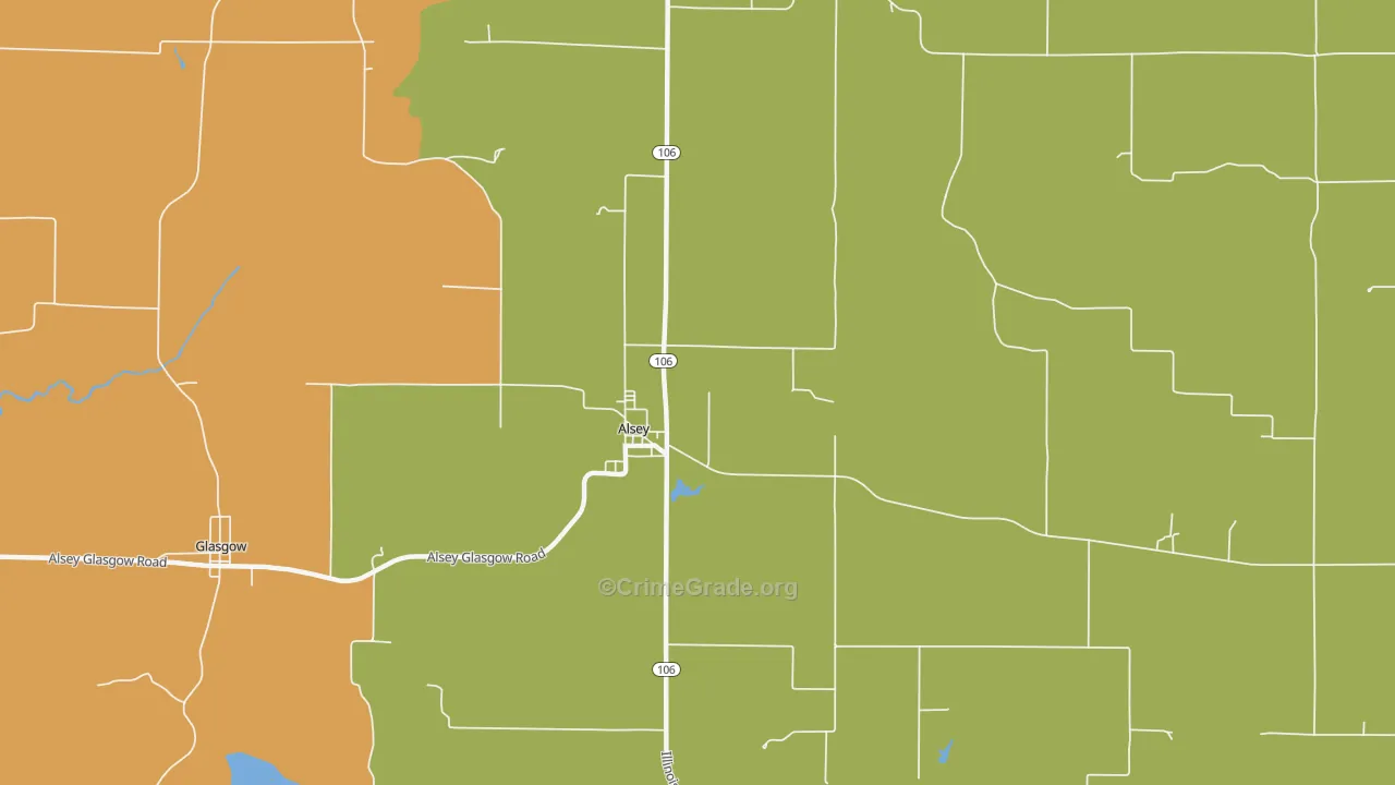 Alsey, IL Map of Drug-Related Crime Rates