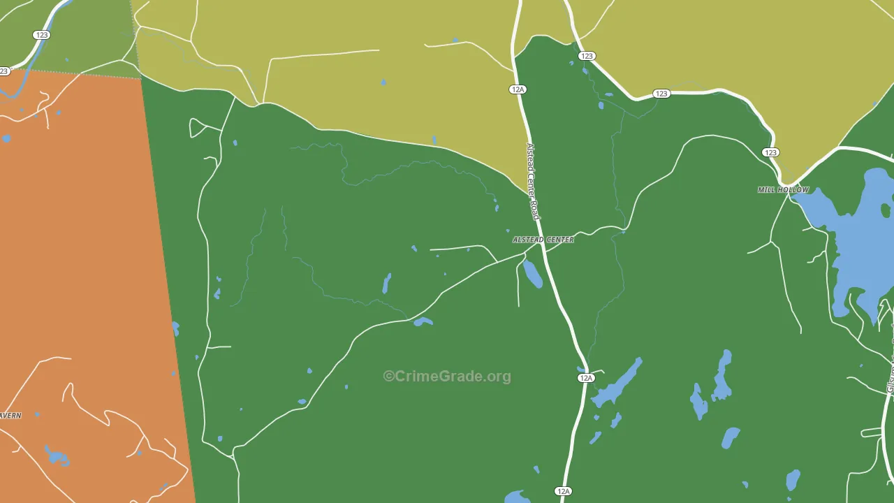 Alstead Center, NH Map of Drug-Related Crime Rates