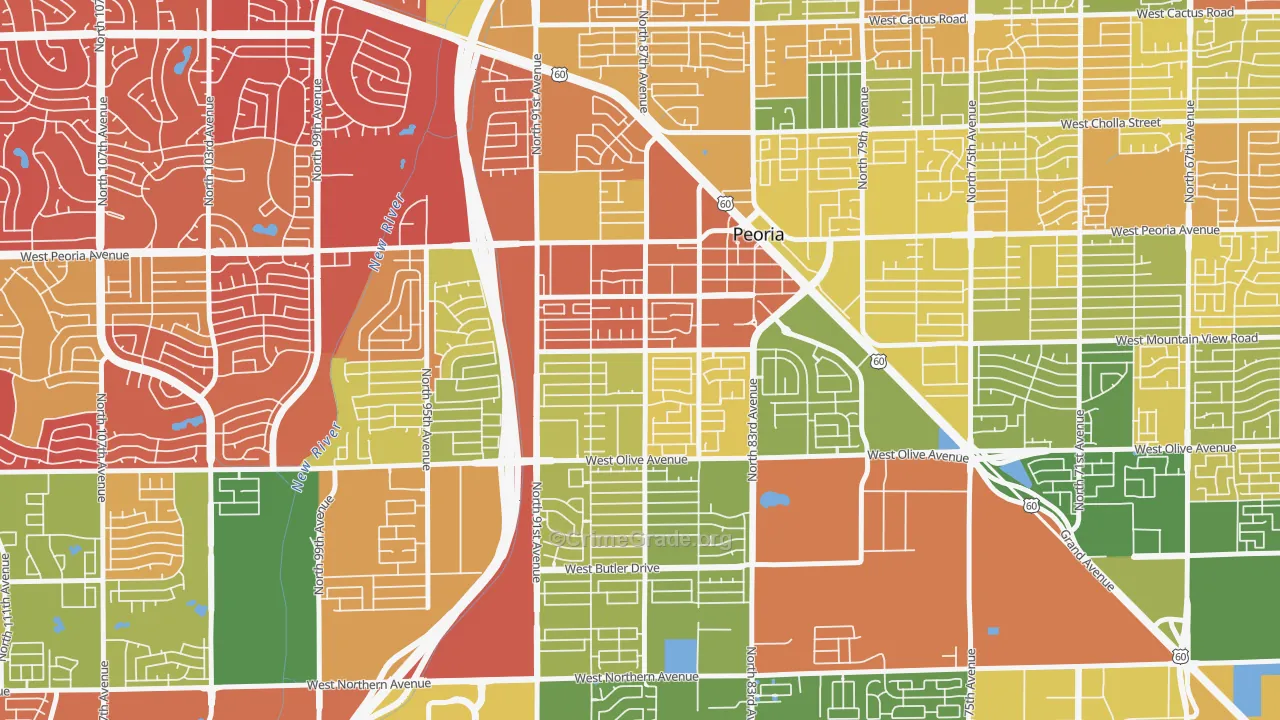 Alta Loma, Peoria, AZ Map of Drug-Related Crime Rates