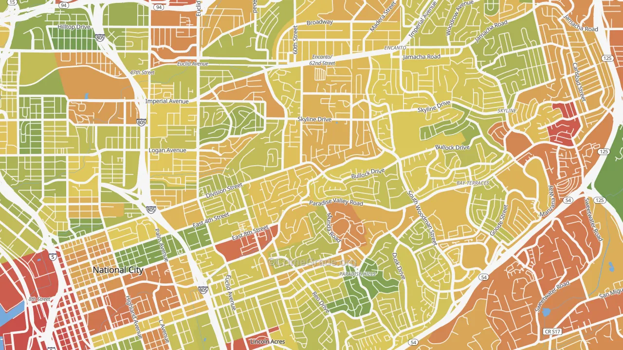 Alta Vista, San Diego, CA Map of Drug-Related Crime Rates