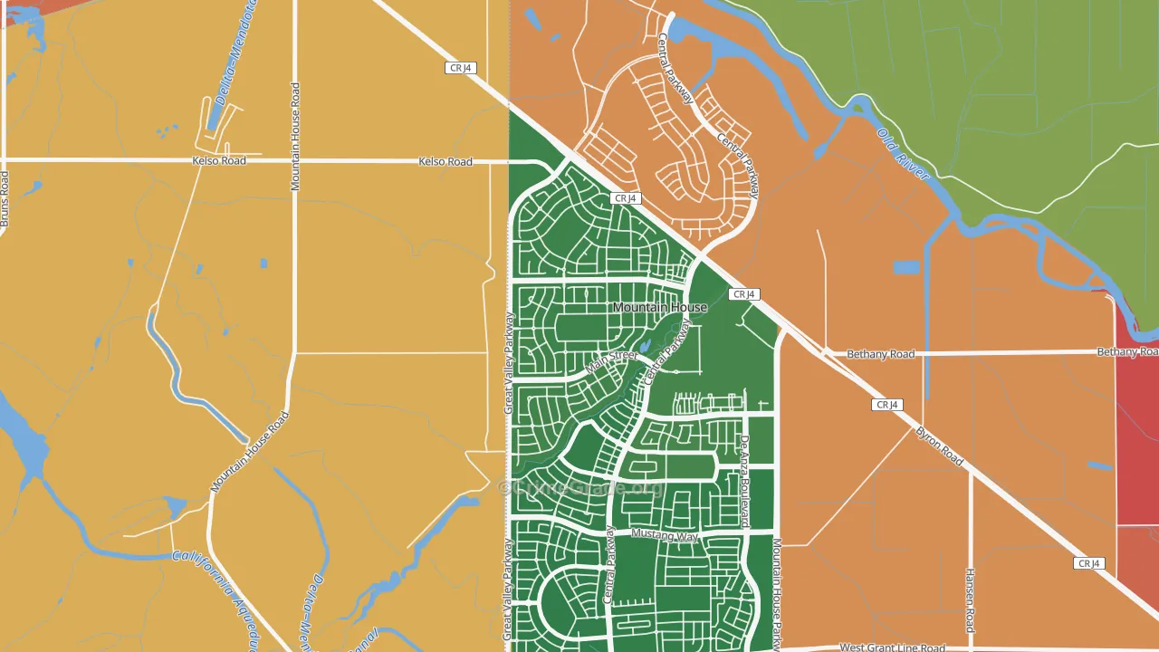 Altamont, Mountain House, CA Map of Drug-Related Crime Rates