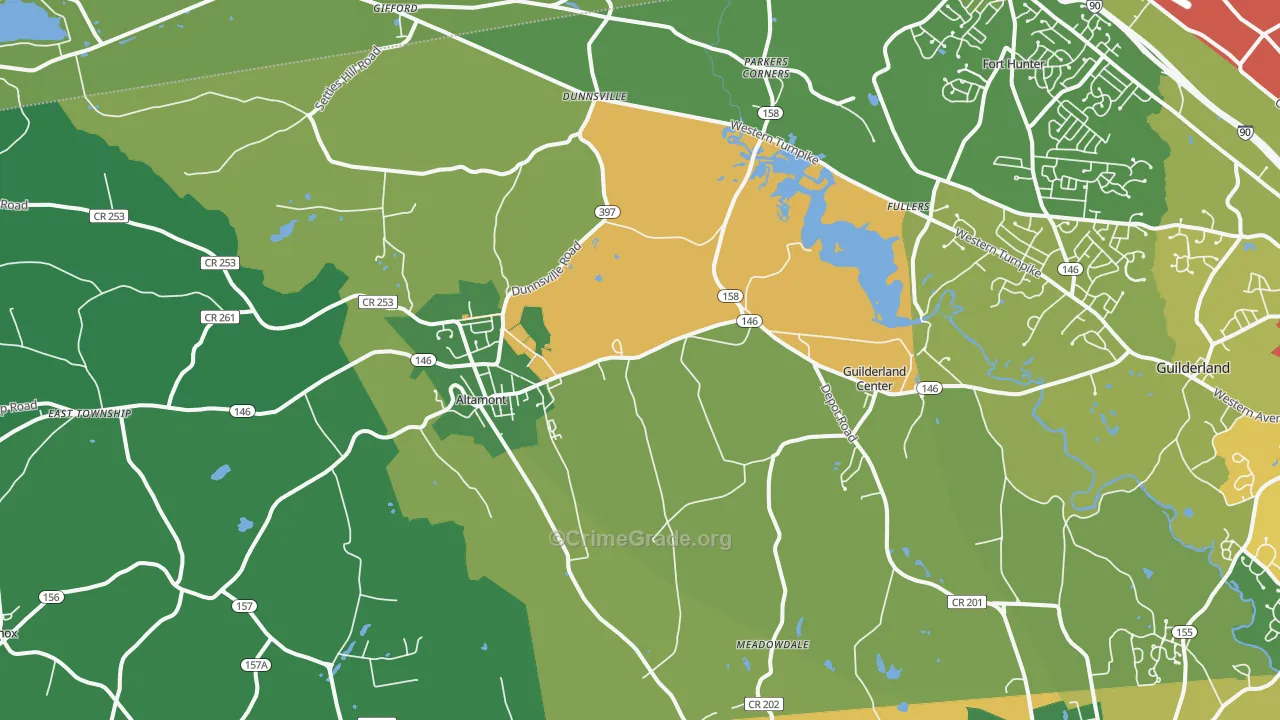 Altamont, NY Map of Drug-Related Crime Rates