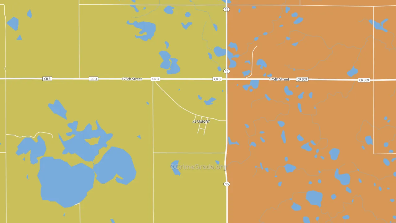 Altamont, SD Map of Drug-Related Crime Rates